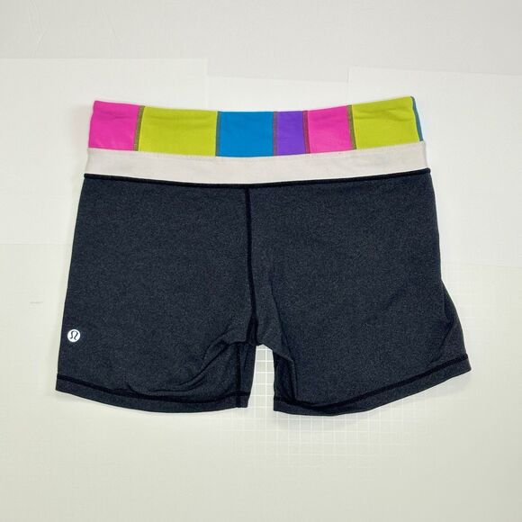 Lululemon Boogie Shorts Multicolor Black Womens Size 8 - Picture 1 of 4